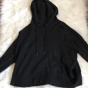 Black cutout sweatshirt